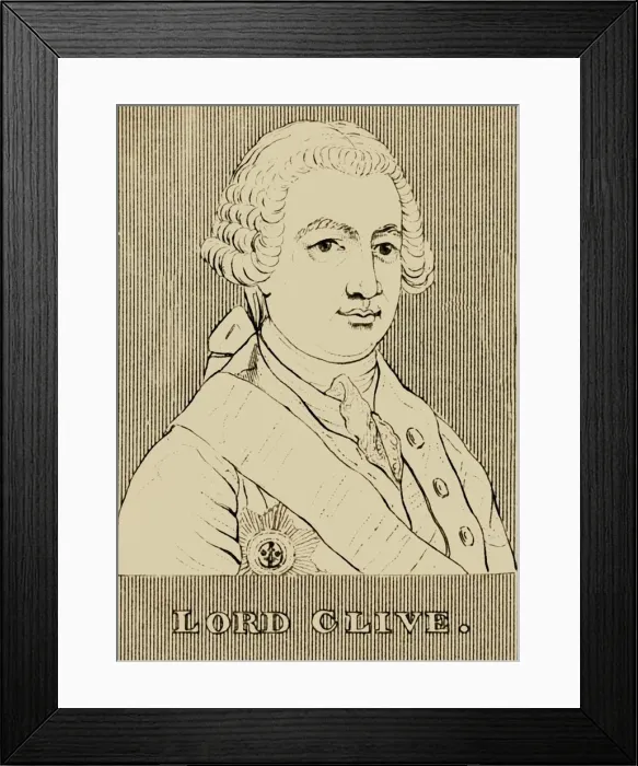 Framed Print : Lord Clive, (1725-1774), 1830. Creator: Unknown Framed Print : Lord Clive, (1725-1774), 1830. Creator: Unknown