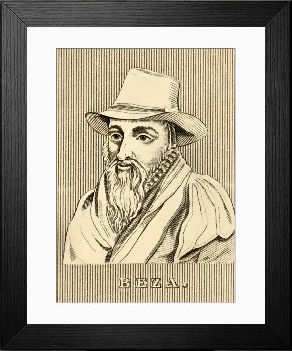 Framed Print : Beza, (1519-1605), 1830. Creator: Unknown Framed Print : Beza, (1519-1605), 1830. Creator: Unknown