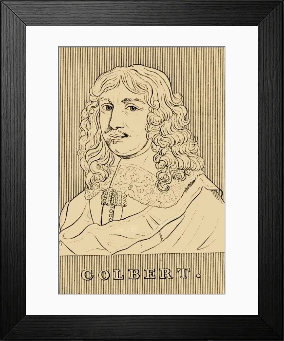 Framed Print : Colbert, (1619-1683), 1830. Creator: Unknown Framed Print : Colbert, (1619-1683), 1830. Creator: Unknown