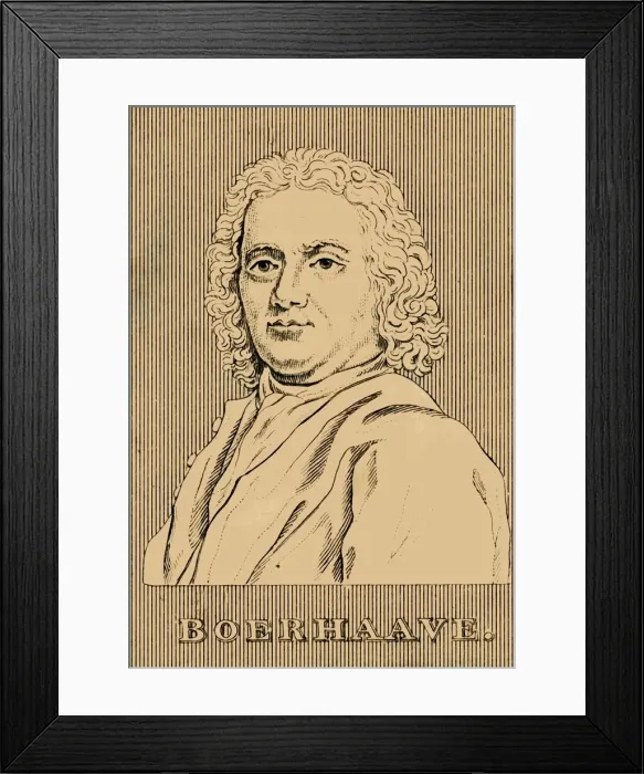 Framed Print : Boerhaave, (1668-1738), 1830. Creator: Unknown Framed Print : Boerhaave, (1668-1738), 1830. Creator: Unknown