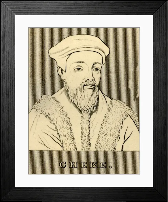 Framed Print : Cheke, (1514-1557), 1830. Creator: Unknown Framed Print : Cheke, (1514-1557), 1830. Creator: Unknown