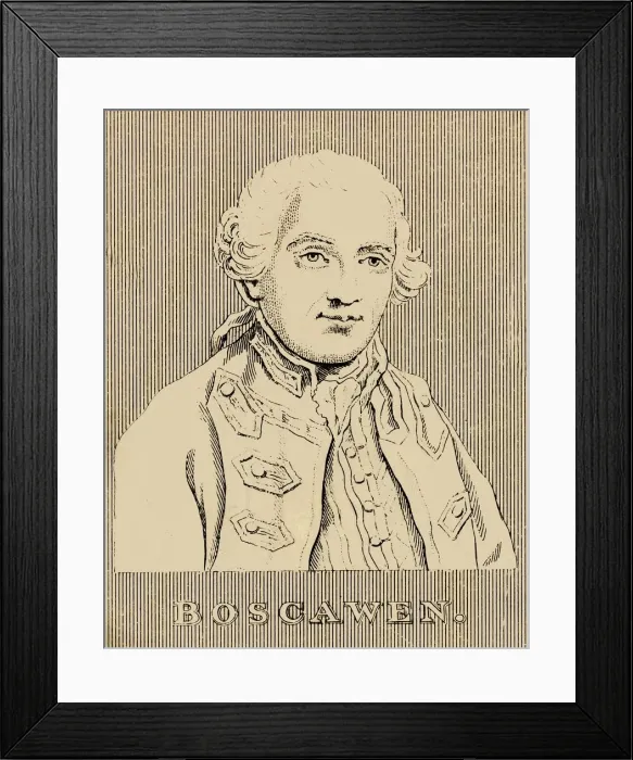 Framed Print : Boscawen, (1711-1761), 1830. Creator: Unknown Framed Print : Boscawen, (1711-1761), 1830. Creator: Unknown