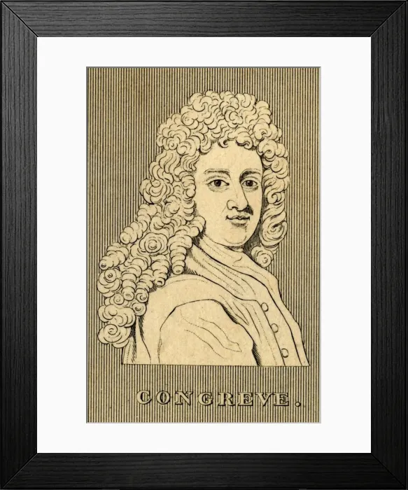 Framed Print : Congreve, (1670-1729), 1830. Creator: Unknown Framed Print : Congreve, (1670-1729), 1830. Creator: Unknown