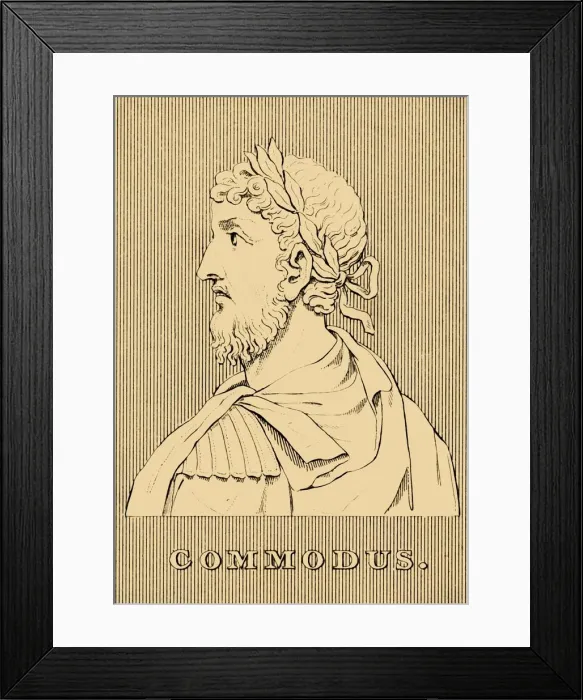 Framed Print : Commodus, (161-192 AD), 1830. Creator: Unknown Framed Print : Commodus, (161-192 AD), 1830. Creator: Unknown
