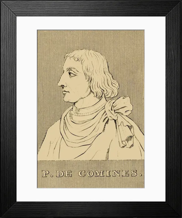 Framed Print : P. De Comines, (1447-1511), 1830. Creator: Unknown Framed Print : P. De Comines, (1447-1511), 1830. Creator: Unknown