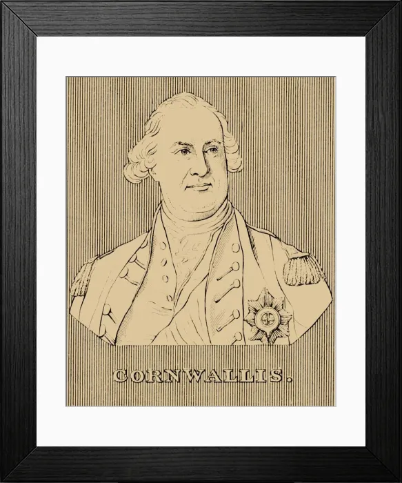 Framed Print : Cornwallis, (1738-1805), 1830. Creator: Unknown Framed Print : Cornwallis, (1738-1805), 1830. Creator: Unknown