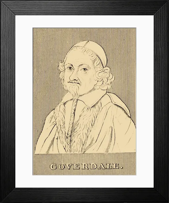 Framed Print : Coverdale, (1488-1569), 1830. Creator: Unknown Framed Print : Coverdale, (1488-1569), 1830. Creator: Unknown