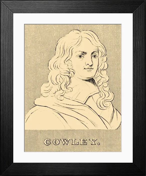 Framed Print : Cowley, (1618-1667), 1830. Creator: Unknown Framed Print : Cowley, (1618-1667), 1830. Creator: Unknown