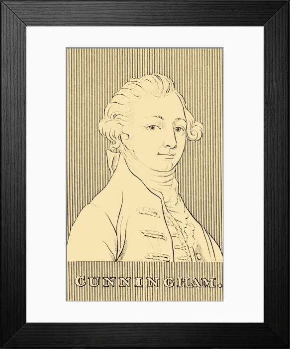Framed Print : Cunningham, (1729-1773), 1830. Creator: Unknown Framed Print : Cunningham, (1729-1773), 1830. Creator: Unknown