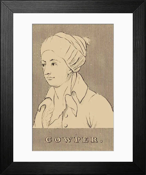 Framed Print : Cowper, (1731-1800), 1830. Creator: Unknown Framed Print : Cowper, (1731-1800), 1830. Creator: Unknown