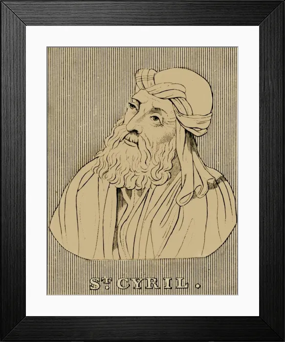 Framed Print : St. Cyril, (c376-444), 1830. Creator: Unknown Framed Print : St. Cyril, (c376-444), 1830. Creator: Unknown
