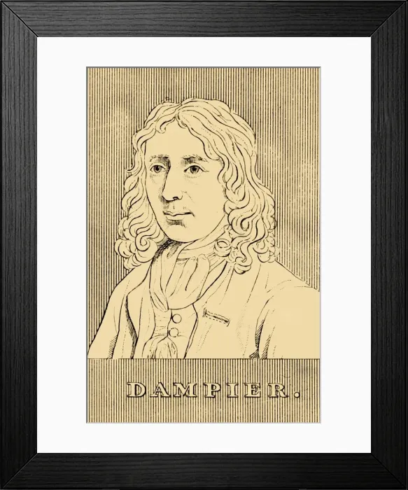 Framed Print : Dampier, (1651-1715), 1830. Creator: Unknown Framed Print : Dampier, (1651-1715), 1830. Creator: Unknown