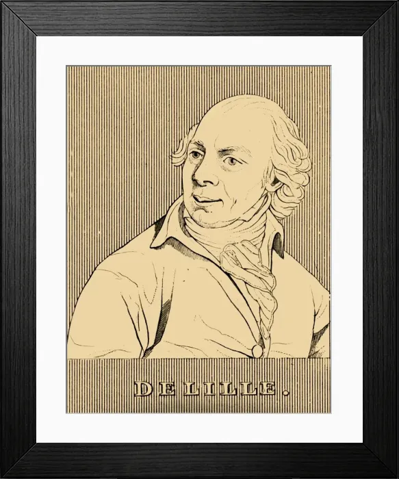 Framed Print : Delille, (1738-1813), 1830. Creator: Unknown Framed Print : Delille, (1738-1813), 1830. Creator: Unknown