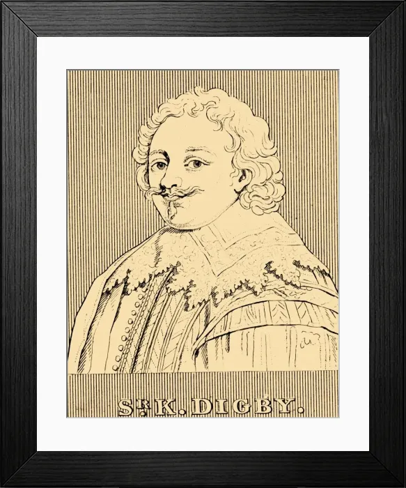 Framed Print : Sr. K. Digby, (1603-1665), 1830. Creator: Unknown Framed Print : Sr. K. Digby, (1603-1665), 1830. Creator: Unknown