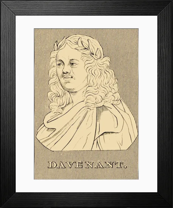 Framed Print : Davenant, (1606-1668), 1830. Creator: Unknown Framed Print : Davenant, (1606-1668), 1830. Creator: Unknown