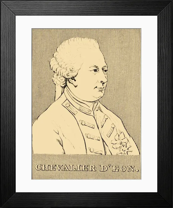 Framed Print : Chevalier D Eon, (1728-1810), 1830. Creator: Unknown Framed Print : Chevalier D Eon, (1728-1810), 1830. Creator: Unknown