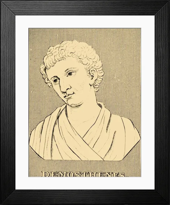 Framed Print : Demosthenes, (384-322 BC), 1830. Creator: Unknown Framed Print : Demosthenes, (384-322 BC), 1830. Creator: Unknown
