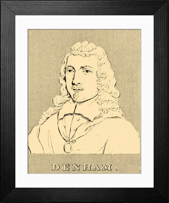 Framed Print : Denham, (c1614-1669), 1830. Creator: Unknown Framed Print : Denham, (c1614-1669), 1830. Creator: Unknown