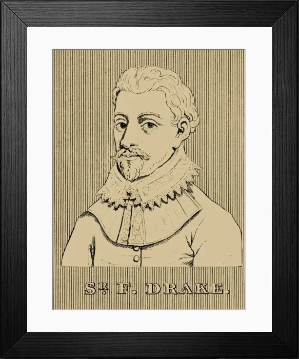 Framed Print : Sir Francis Drake, (c1540-1596), 1830. Creator: Unknown
