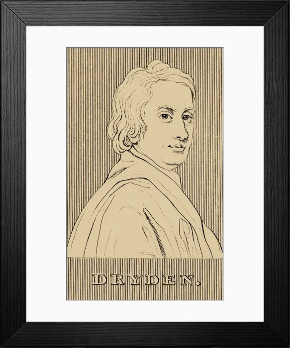 Framed Print : Dryden, (1631-1700), 1830. Creator: Unknown Framed Print : Dryden, (1631-1700), 1830. Creator: Unknown