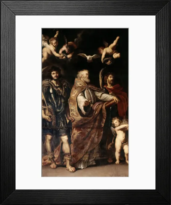 Framed Print : The Saints Gregory I, Maurus and Papias, 1608. Creator: Rubens, Pieter Paul (1577-1640) Framed Print : The Saints Gregory I, Maurus and Papias, 1608. Creator: Rubens, Pieter Paul (1577-1640)