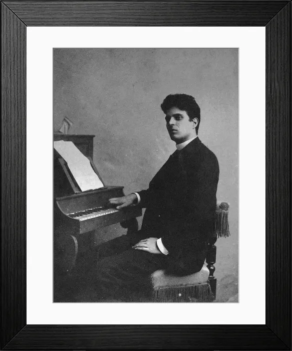 Framed Print : Portrait of the Composer Pietro Mascagni (1863-1945), c. 1890. Creator: Anonymous Framed Print : Portrait of the Composer Pietro Mascagni (1863-1945), c. 1890. Creator: Anonymous