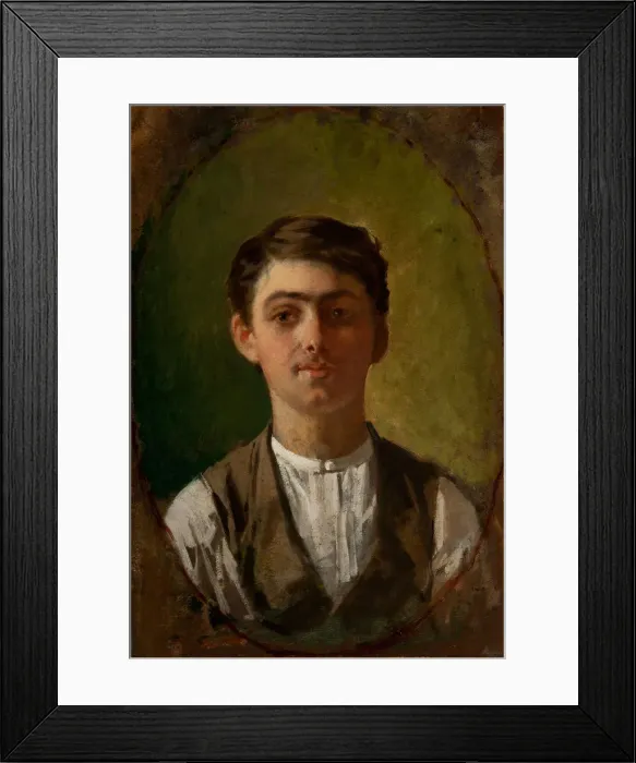 Framed Print : Self-Portrait, 1885-1886. Creator: Pellizza da Volpedo, Giuseppe (1868-1907) Framed Print : Self-Portrait, 1885-1886. Creator: Pellizza da Volpedo, Giuseppe (1868-1907)