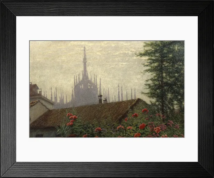 Framed Print : The Towers of the Duomo, 1900-1901. Creator: Morbelli, Angelo (1853-1919) Framed Print : The Towers of the Duomo, 1900-1901. Creator: Morbelli, Angelo (1853-1919)