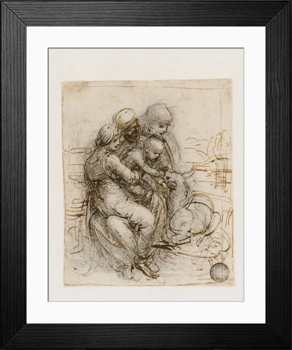 Framed Print : The Virgin and Child with Saint Anne (Anna Metterza), c. 1501. Creator: Leonardo da Vinci Framed Print : The Virgin and Child with Saint Anne (Anna Metterza), c. 1501. Creator: Leonardo da Vinci