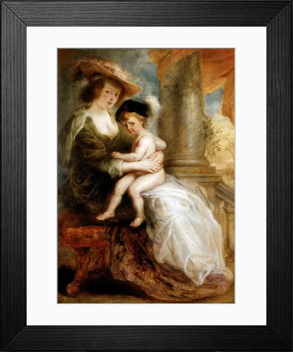 Framed Print : Helene Fourment with her Son Francis, 1635. Creator: Rubens, Pieter Paul (1577-1640) Framed Print : Helene Fourment with her Son Francis, 1635. Creator: Rubens, Pieter Paul (1577-1640)