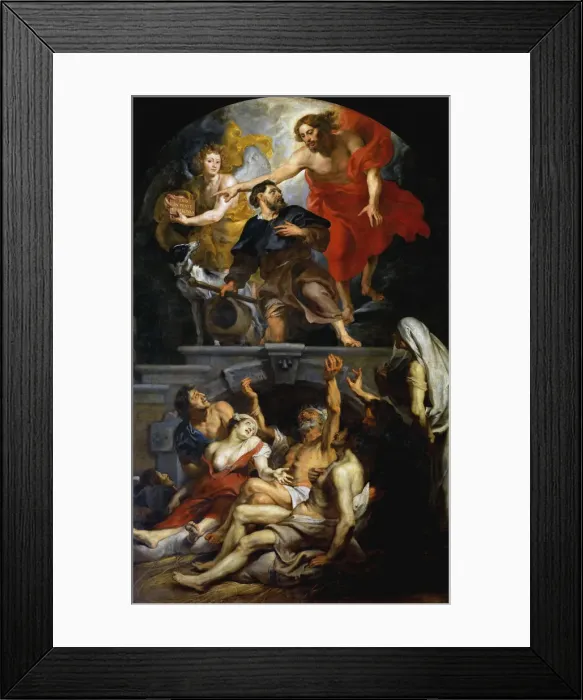 Framed Print : Christ appointing Saint Roch as patron saint of the plague victims, 1623-1626. Creator: Rubens Framed Print : Christ appointing Saint Roch as patron saint of the plague victims, 1623-1626. Creator: Rubens