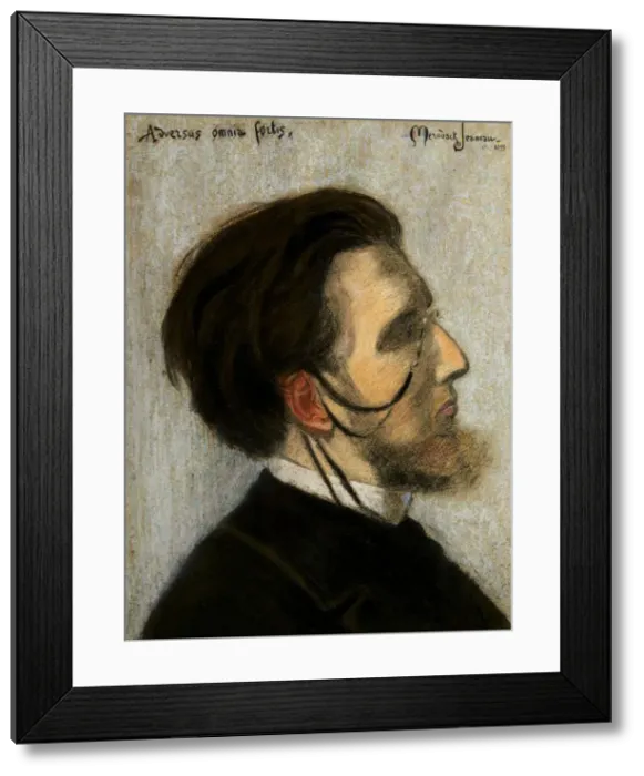 Framed Print : Portrait of the Composer Jean Hure (1877-1930), 1899. Creator: Merodack-Jeanneau Framed Print : Portrait of the Composer Jean Hure (1877-1930), 1899. Creator: Merodack-Jeanneau
