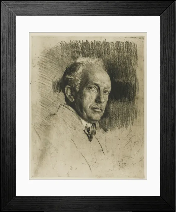 Framed Print : Portrait of the Composer Richard Strauss (1864-1949), c. 1914. Creator: Liebermann Framed Print : Portrait of the Composer Richard Strauss (1864-1949), c. 1914. Creator: Liebermann