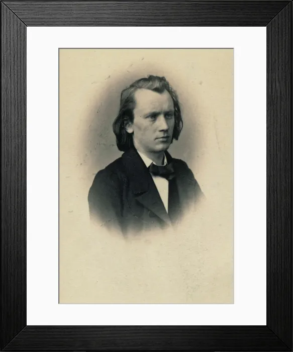 Framed Print : Portrait of the composer Johannes Brahms (1833-1897), ca 1863. Creator: Lowy Framed Print : Portrait of the composer Johannes Brahms (1833-1897), ca 1863. Creator: Lowy