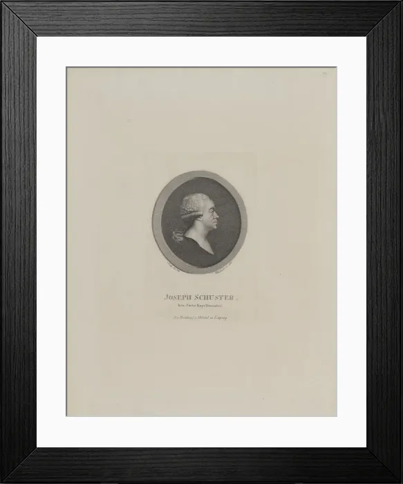 Framed Print : Portrait of the composer Joseph Schuster (1748-1812), 1811 Framed Print : Portrait of the composer Joseph Schuster (1748-1812), 1811