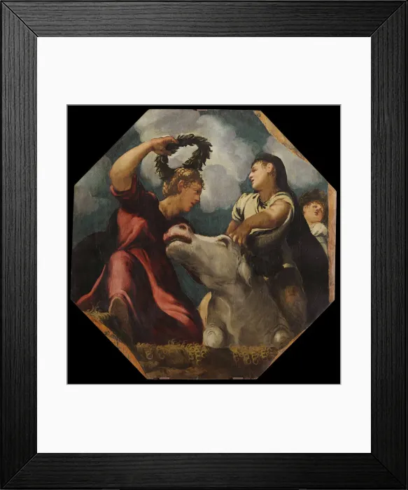 Framed Print : The Rape of Europa, 1541-1542. Creator: Tintoretto, Jacopo (1518-1594) Framed Print : The Rape of Europa, 1541-1542. Creator: Tintoretto, Jacopo (1518-1594)