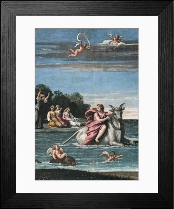 Framed Print : The Rape of Europa, 1602-1605. Creator: Carracci, Antonio Marziale (1583-1618) Framed Print : The Rape of Europa, 1602-1605. Creator: Carracci, Antonio Marziale (1583-1618)