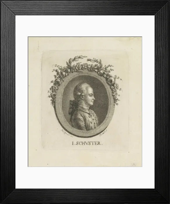 Framed Print : Portrait of the composer Joseph Schuster (1748-1812), c. 1790. Creator: Thoenert (Thonert) Framed Print : Portrait of the composer Joseph Schuster (1748-1812), c. 1790. Creator: Thoenert (Thonert)