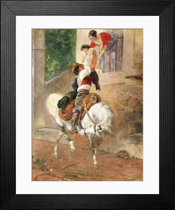 Framed Print : Return of a Roman shepherd home, 1851-1852. Creator: Briullov, Karl Pavlovich (1799-1852) Framed Print : Return of a Roman shepherd home, 1851-1852. Creator: Briullov, Karl Pavlovich (1799-1852)