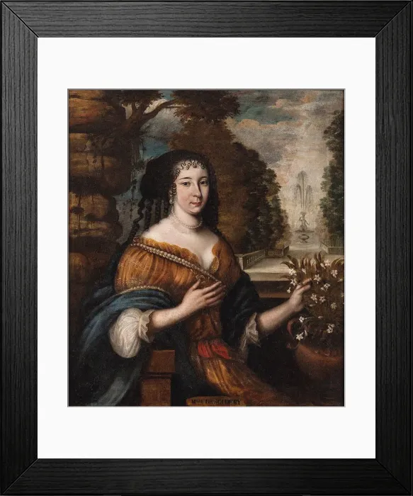 Framed Print : Portrait of Madeleine de Scudery (1607-1701), 17th century. Creator: Anonymous Framed Print : Portrait of Madeleine de Scudery (1607-1701), 17th century. Creator: Anonymous