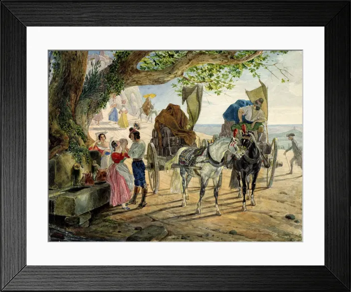 Framed Print : Fete in Albano, 1830-1833. Creator: Briullov, Karl Pavlovich (1799-1852) Framed Print : Fete in Albano, 1830-1833. Creator: Briullov, Karl Pavlovich (1799-1852)