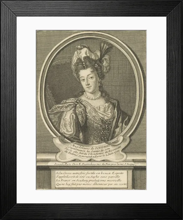 Framed Print : Portrait of Madeleine de Scudery (1607-1701), c Framed Print : Portrait of Madeleine de Scudery (1607-1701), c