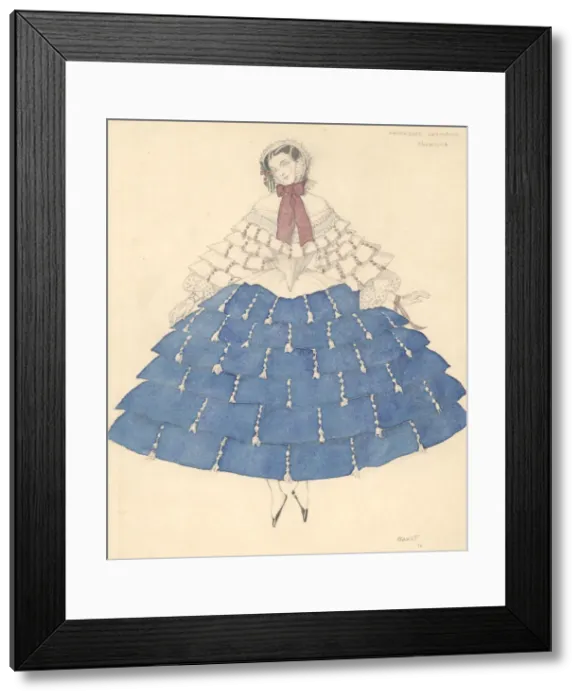 Framed Print : Costume design for the ballet Carnaval by R. Schumann, 1910. Creator: Bakst, Leon (1866-1924) Framed Print : Costume design for the ballet Carnaval by R. Schumann, 1910. Creator: Bakst, Leon (1866-1924)