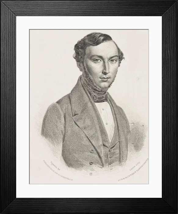 Framed Print : Portrait of Jean Giraudeau (1801-1861), 1839-1840. Creator: Leroux, Jean-Marie (1788-1870) Framed Print : Portrait of Jean Giraudeau (1801-1861), 1839-1840. Creator: Leroux, Jean-Marie (1788-1870)