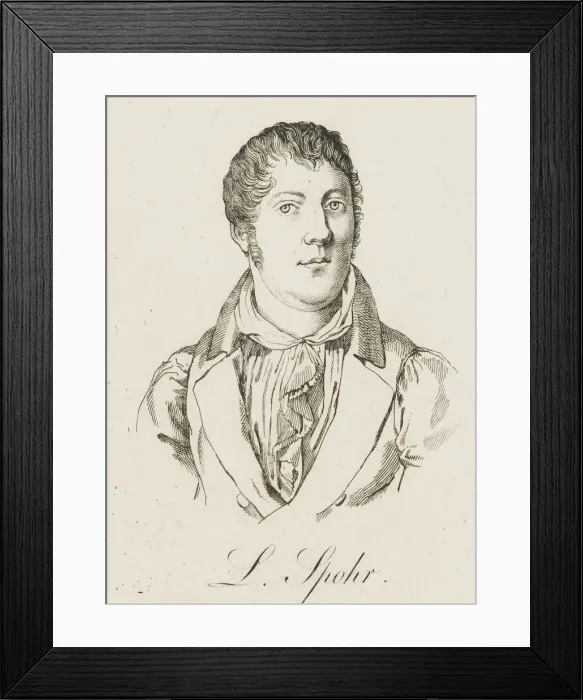Framed Print : Portrait of Louis Spohr (1784-1859), c. 1830. Creator: Anonymous Framed Print : Portrait of Louis Spohr (1784-1859), c. 1830. Creator: Anonymous