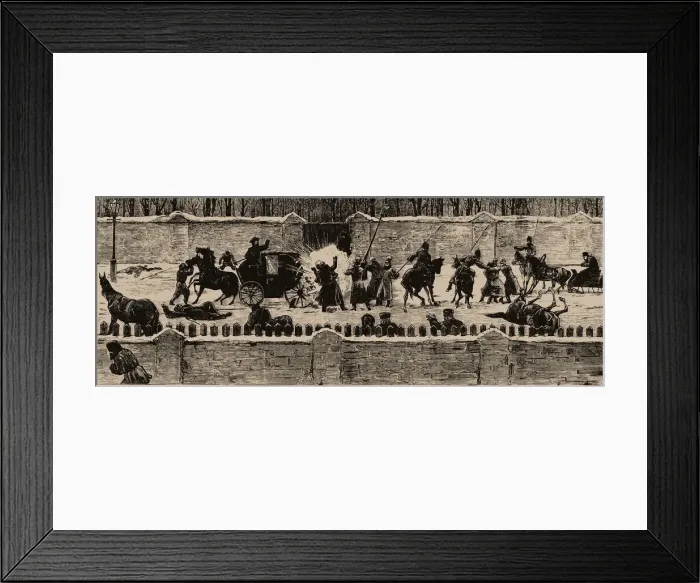 Framed Print : The Assassination of Alexander II on 13 March 1881, 1881. Creator: Anonymous Framed Print : The Assassination of Alexander II on 13 March 1881, 1881. Creator: Anonymous