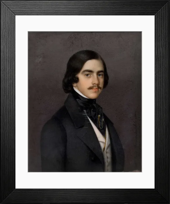 Framed Print : Portrait of Mikhail Alexandrovich Bakunin (1814-1876), 1841. Creator: Grünewald Framed Print : Portrait of Mikhail Alexandrovich Bakunin (1814-1876), 1841. Creator: Grünewald