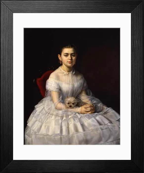 Framed Print : Portrait of Varvara Alexandrovna Morozova, nee Khludova (1848-1917), 1865. Creator: Zavaruev Framed Print : Portrait of Varvara Alexandrovna Morozova, nee Khludova (1848-1917), 1865. Creator: Zavaruev