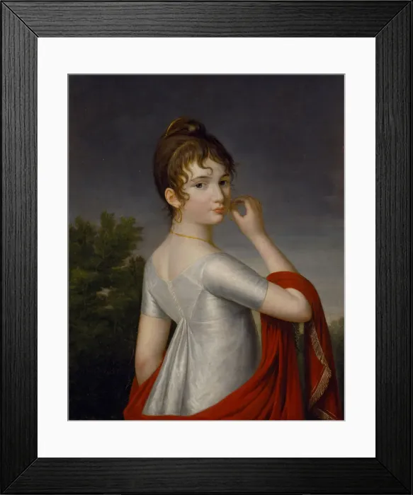 Framed Print : Self-Portrait, c. 1810. Creator: Dolgorukova (Saltykova), Yekaterina Vasilyevna (1791-1863) Framed Print : Self-Portrait, c. 1810. Creator: Dolgorukova (Saltykova), Yekaterina Vasilyevna (1791-1863)