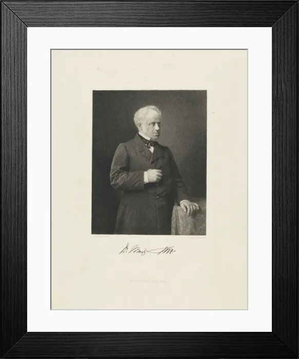 Framed Print : Portrait of Moritz Veit (1808-1864), ca 1860. Creator: Schieferdecker, Christian Karl August Framed Print : Portrait of Moritz Veit (1808-1864), ca 1860. Creator: Schieferdecker, Christian Karl August